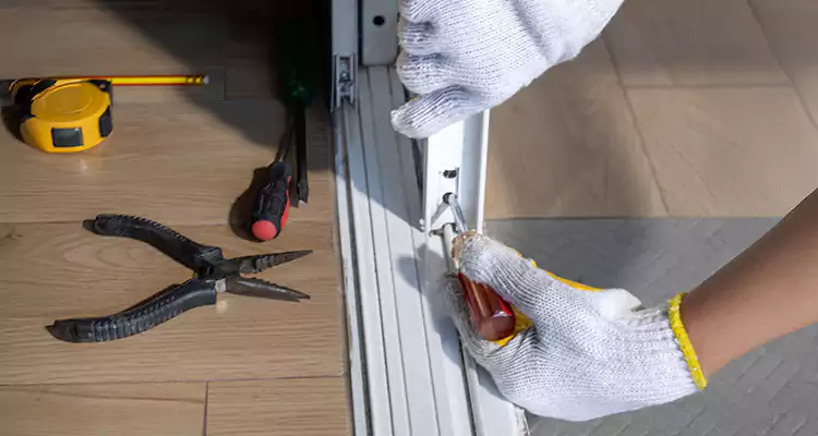 Backyard Sliding Door Track Repair in Tarpon Springs, FL